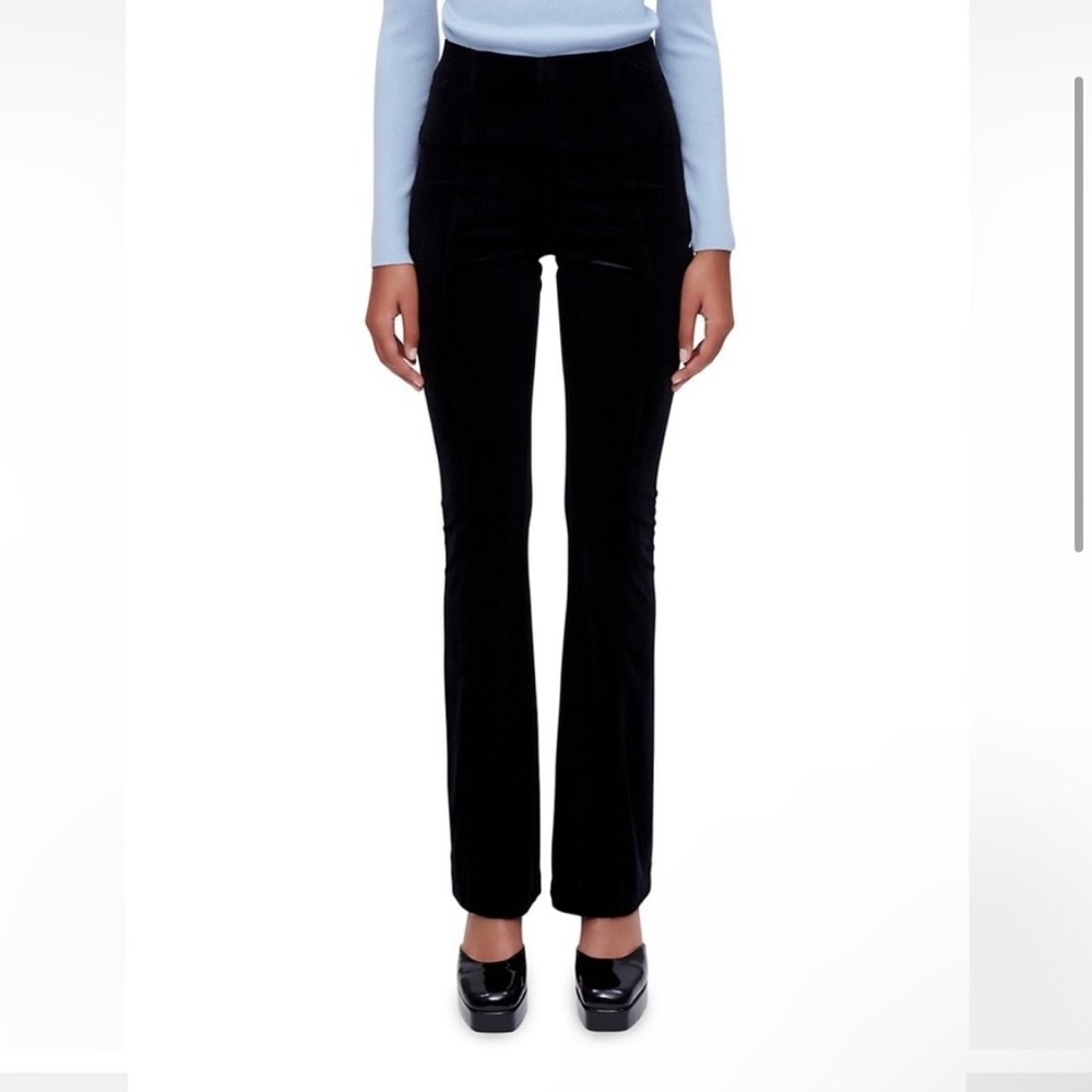 Maje Black Velvet Pamelours Pants, NWT, size 42
